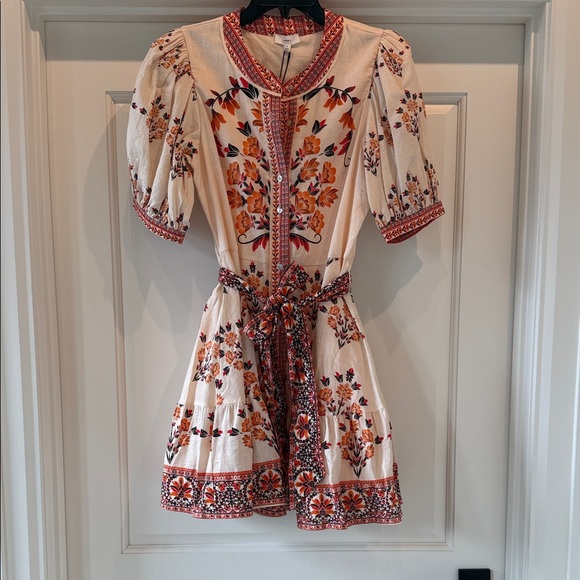 Adorable Floral Cream and Spice Dress - NWT Size M - Picture 1 of 8